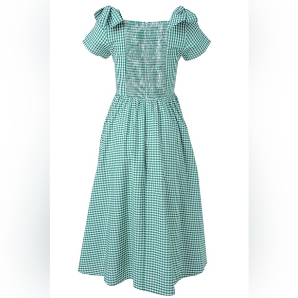 Ivy City Co. Blakely Dress IN GREEN GINGHAM, size L - Picture 8 of 8